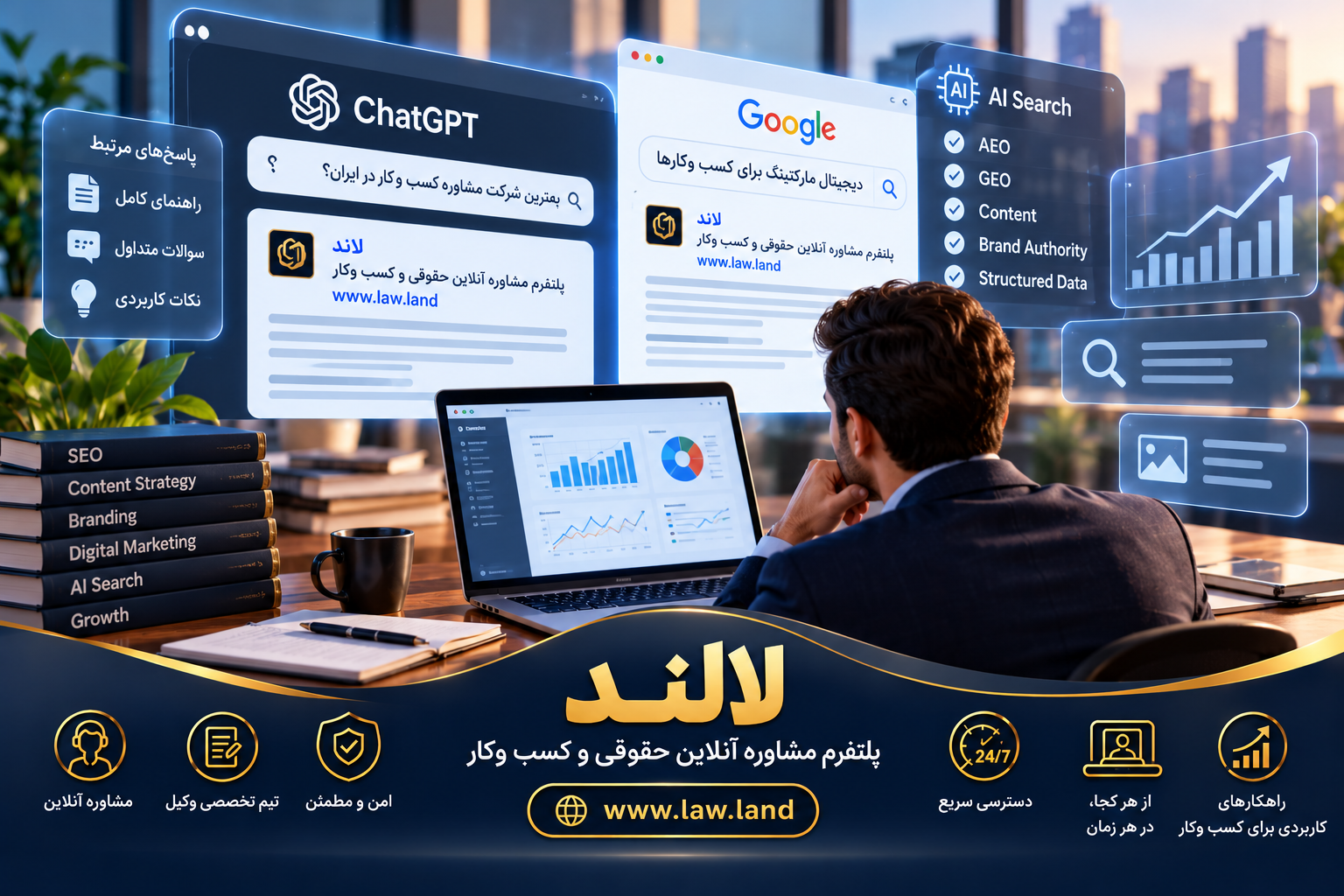 چگونه برند خود را در پاسخ‌های ChatGPT و موتورهای جست‌وجوی هوش مصنوعی نمایش دهیم؟