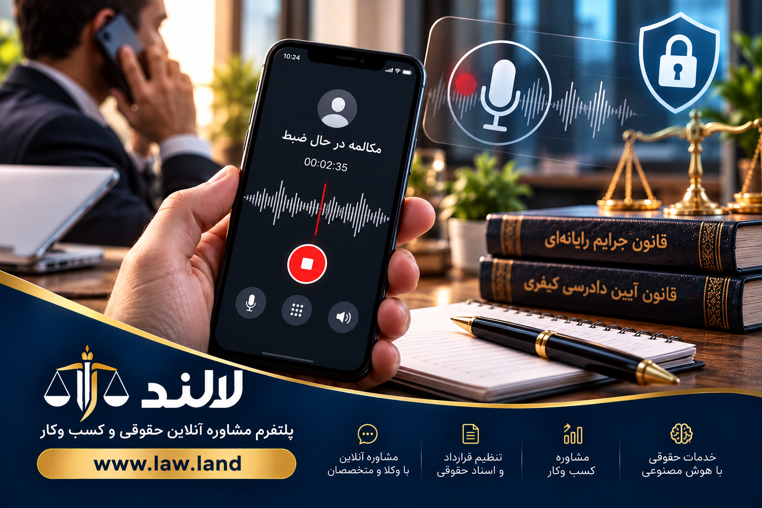 آیا ضبط مکالمه تلفنی بدون اجازه جرم است؟